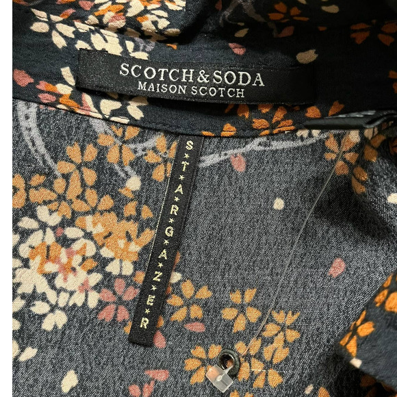 SCOTCH & SODA SHIRT DRESS VISCOSE Floral Print Women Size Medium - Picture 7 of 11